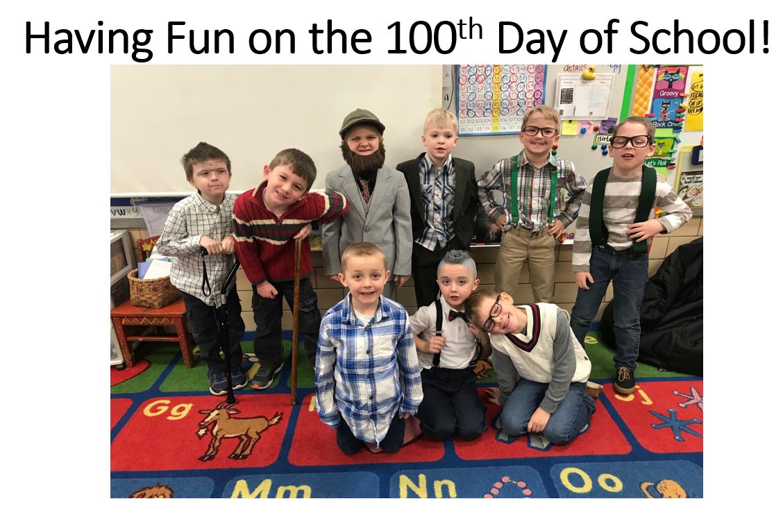 students dressed up as old people